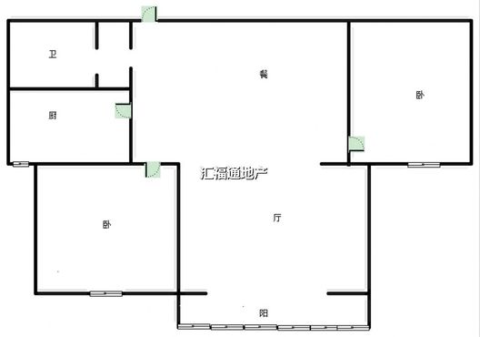 幸福城小区2室2厅1卫户型图