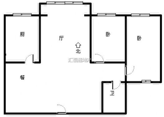 仁和小区2室2厅1卫户型图