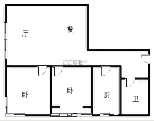 翔天万和城2室2厅1卫户型图