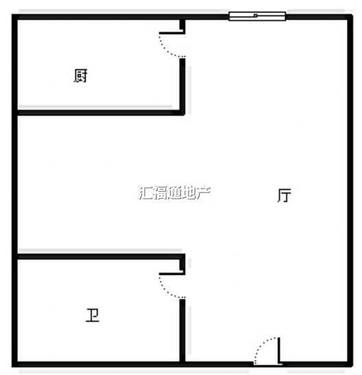 名流美域1室1厅1卫户型图