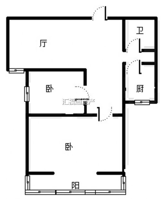 宏远景园2室2厅1卫户型图