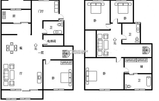 香邑溪谷原墅6室3厅2卫户型图