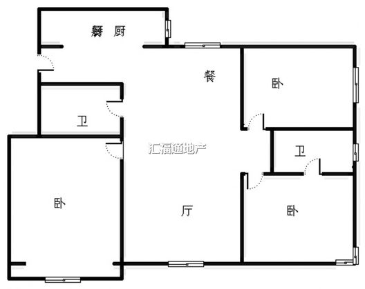 公园壹号3室2厅2卫户型图