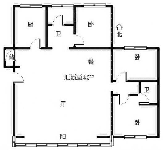 燕赵花园3室2厅2卫户型图