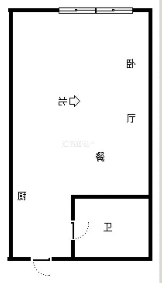 京第银座2室2厅1卫户型图