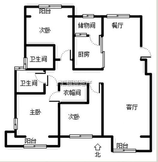 香邑溪谷一期3室2厅2卫户型图