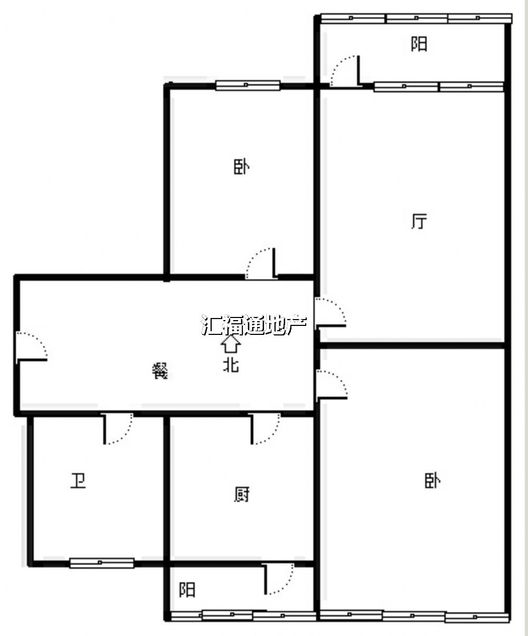 县府小区2室1厅1卫户型图