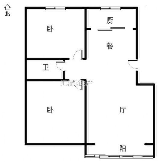 幸福嘉园2室1厅1卫户型图