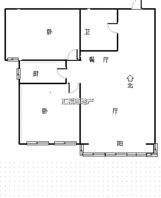 公园壹号2室2厅1卫户型图