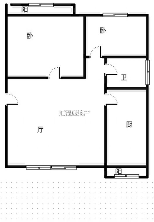师范学校家属院2室1厅1卫户型图