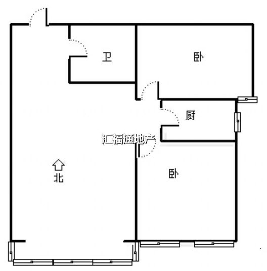 公园壹号2室2厅1卫户型图