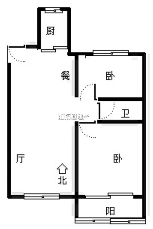 公园壹号2室2厅1卫户型图