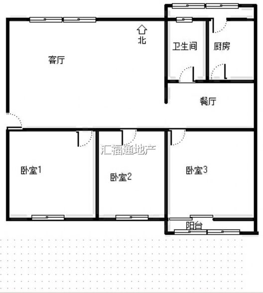农业局小区3室2厅1卫户型图
