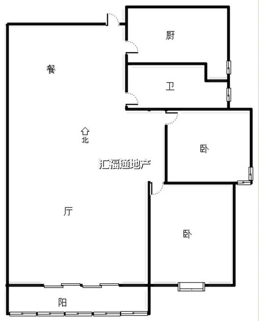 联合七号院2室1厅1卫户型图