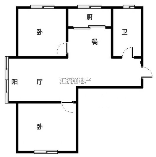 香邑溪谷一期2室2厅1卫户型图