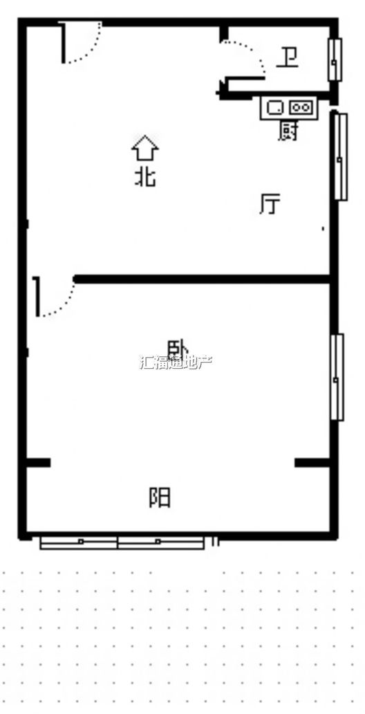 富景华庭1室1厅1卫户型图