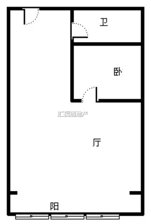 富景华庭1室1厅1卫户型图