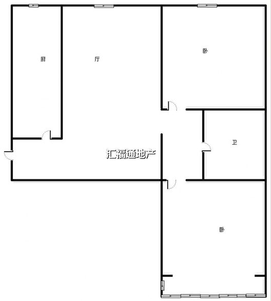公园壹号2室2厅1卫户型图
