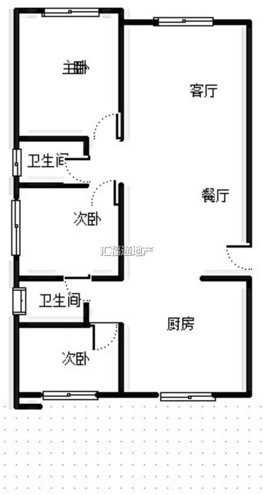 和谐佳居3室2厅2卫户型图