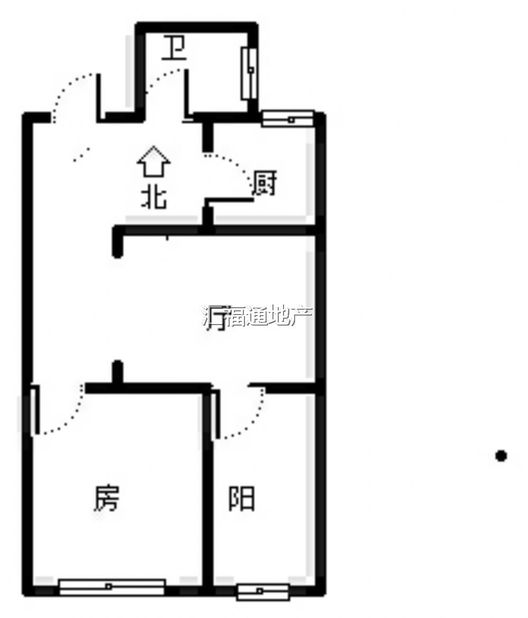 新加坡花园1室1厅1卫户型图