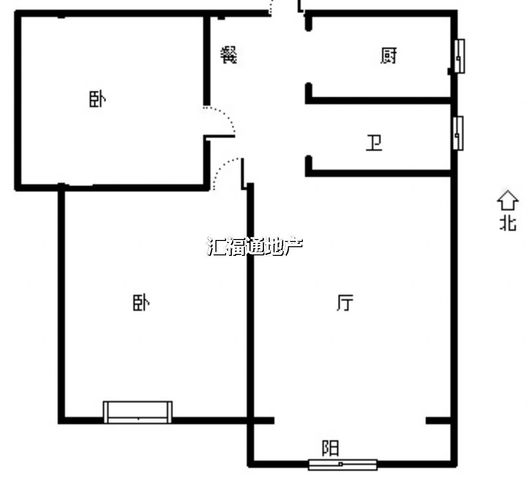 祥云瑞景二期2室2厅1卫户型图