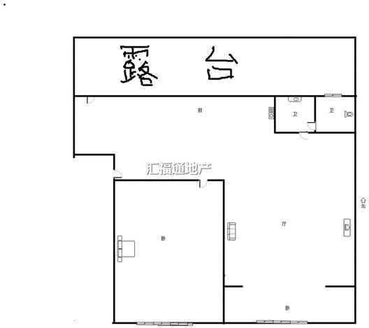 怡安小区1室1厅1卫户型图