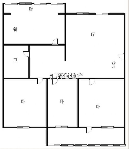 九四家属院3室1厅1卫户型图
