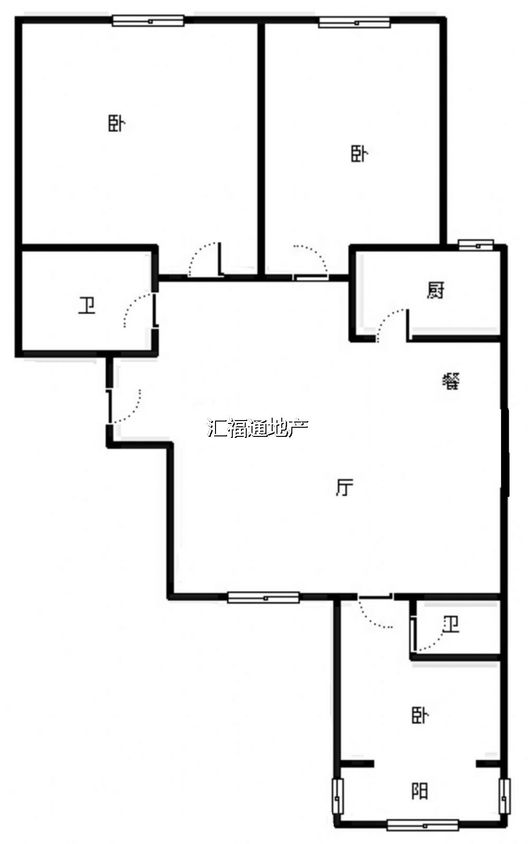 金隅地质嘉园3室2厅2卫户型图