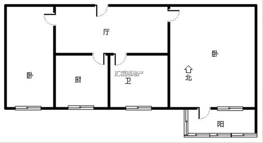 仁和小区2室2厅1卫户型图
