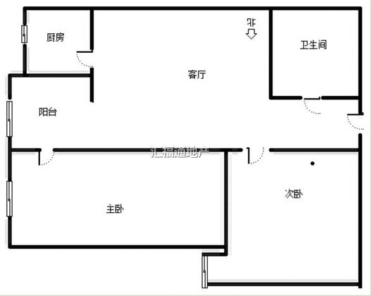 北新家园（锦绣范阳）2室2厅1卫户型图