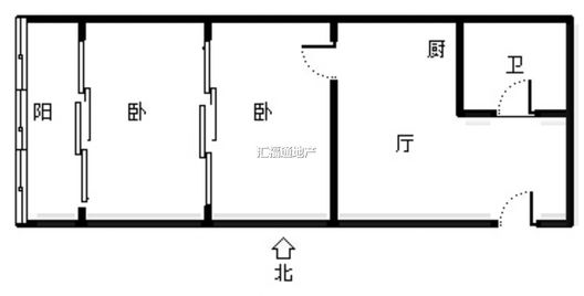 富景华庭1室1厅1卫户型图