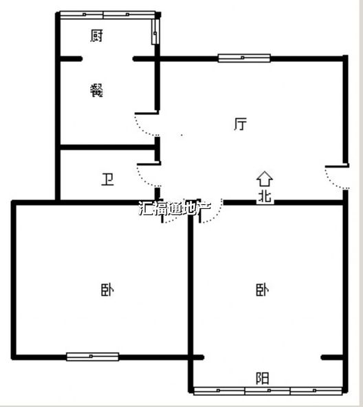 邮电局住宅楼2室1厅1卫户型图