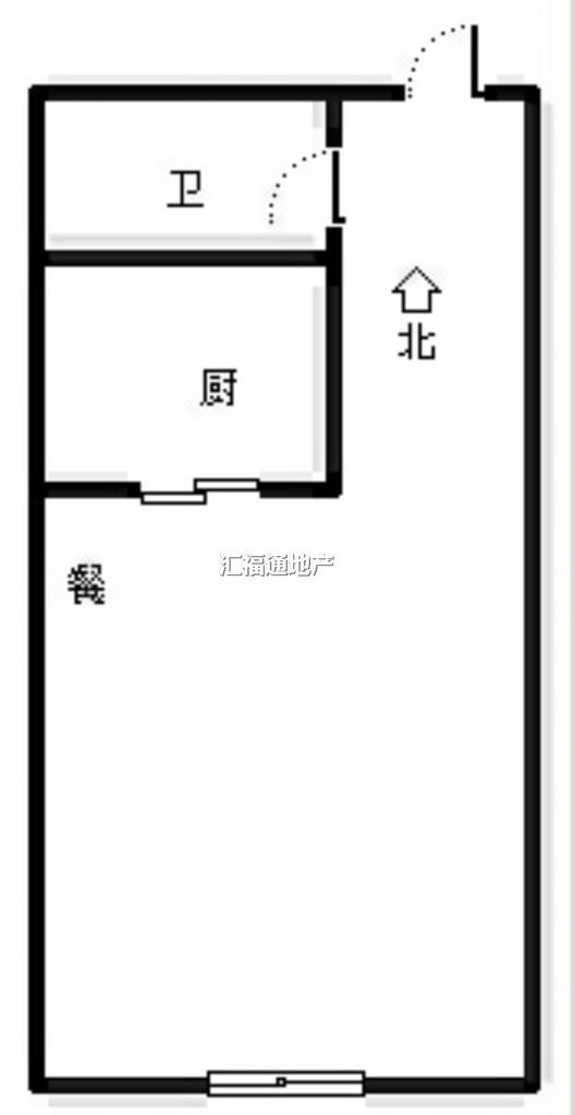 公园8090（新怡家园自由）2室2厅1卫户型图