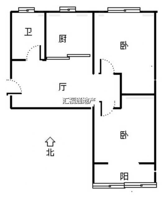 三五四三社区居民委员会2室1厅1卫户型图
