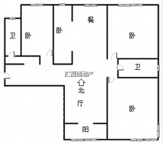 金品时代3室2厅2卫户型图