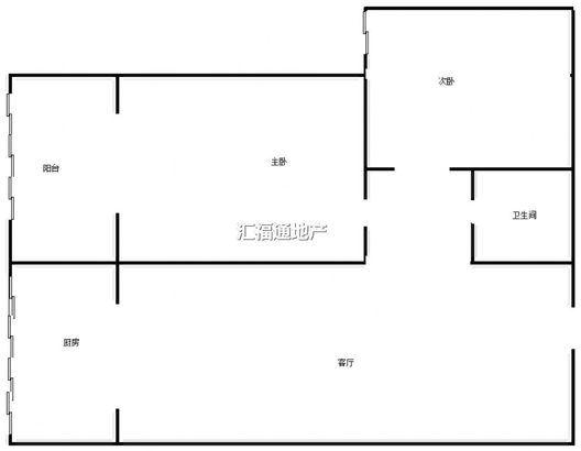 华泰豪庭2室1厅1卫户型图