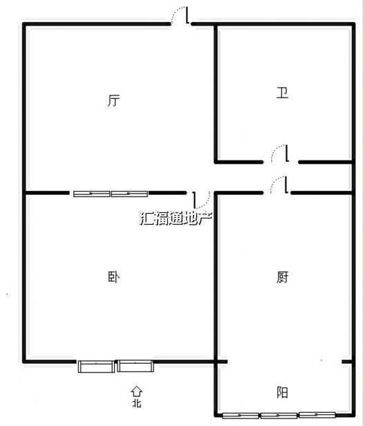 翔天万和城1室1厅1卫户型图