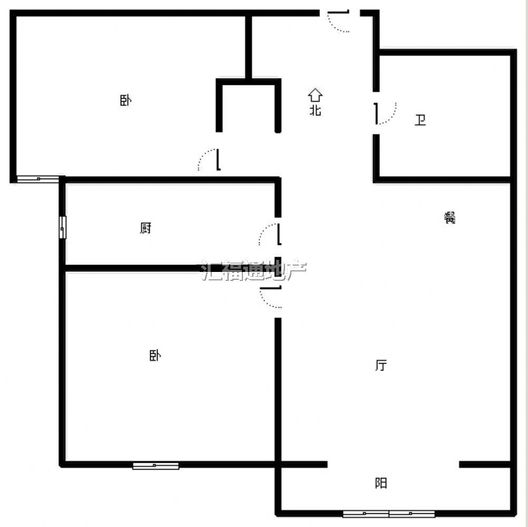 K2狮子城2室2厅1卫户型图