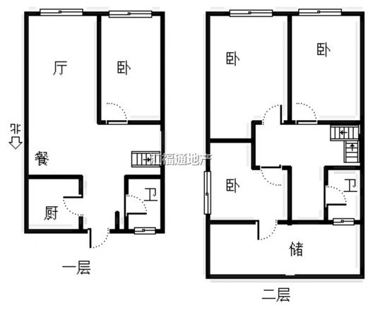 鹏渤印象城·牛津花园4室2厅2卫户型图