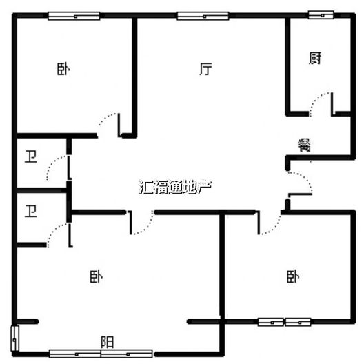 花溪渡3室2厅2卫户型图