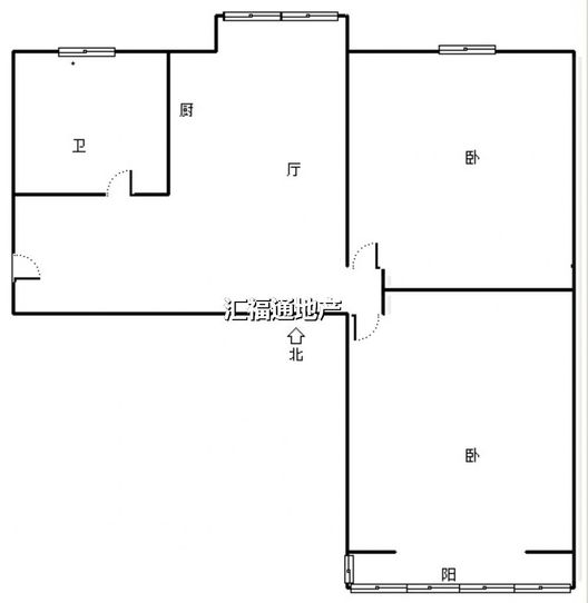 农行家属院2室1厅1卫户型图