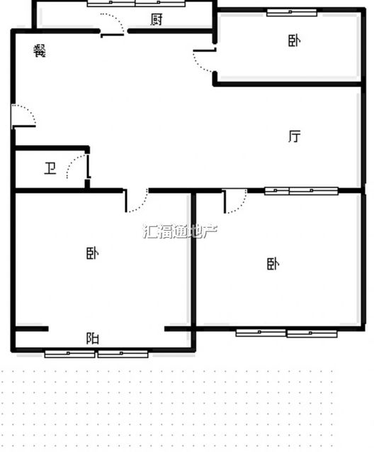 蓝天网架厂小区3室1厅1卫户型图