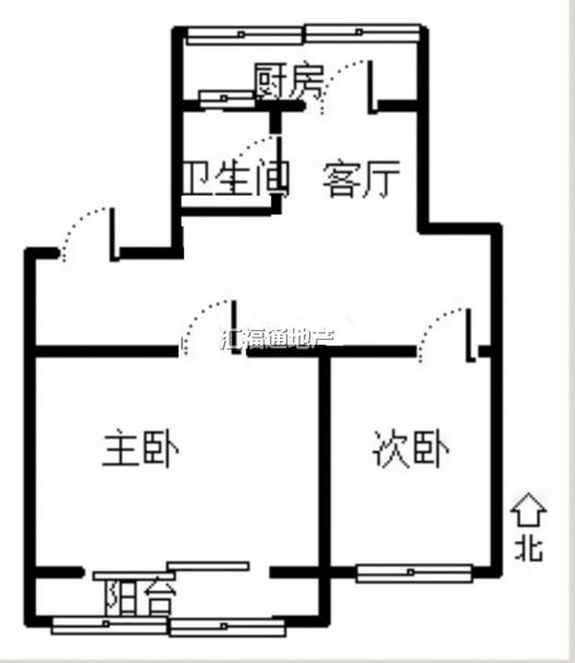 永济秀园2室1厅1卫户型图