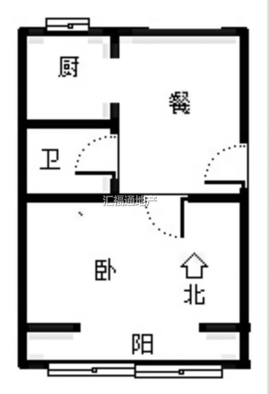 三五四三社区居民委员会1室1厅1卫户型图