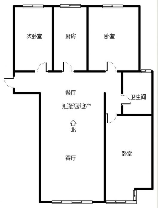 三利中和城一期3室2厅1卫户型图