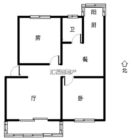 欣欣庄园2室2厅1卫户型图