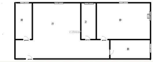 宏远宜居园2室1厅1卫户型图