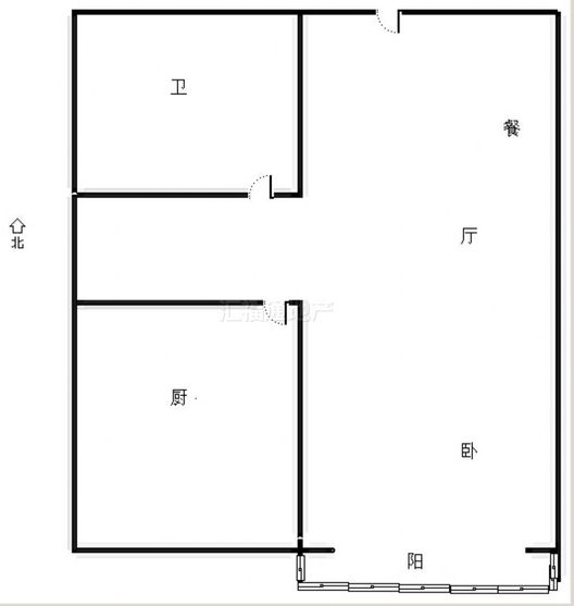 宏远宜居园1室1厅1卫户型图