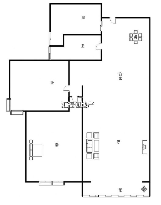联合七号院2室2厅1卫户型图