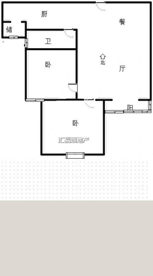 天伦湾一期2室1厅1卫户型图